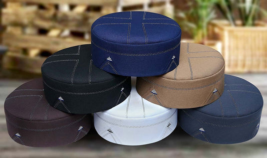 "Muslim Shakir Prayer Kufi Hat For Mens-Muslim Prayer Cap "
