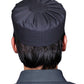 Black Umar Kufi Premium Islamic Prayer Cap for Men