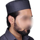 Black Umar Kufi Premium Islamic Prayer Cap for Men
