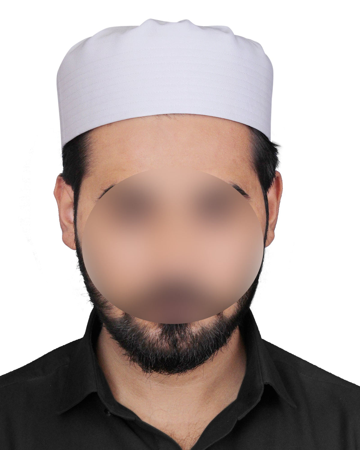 White Umar Kufi Refined Salah Prayer Cap for Men