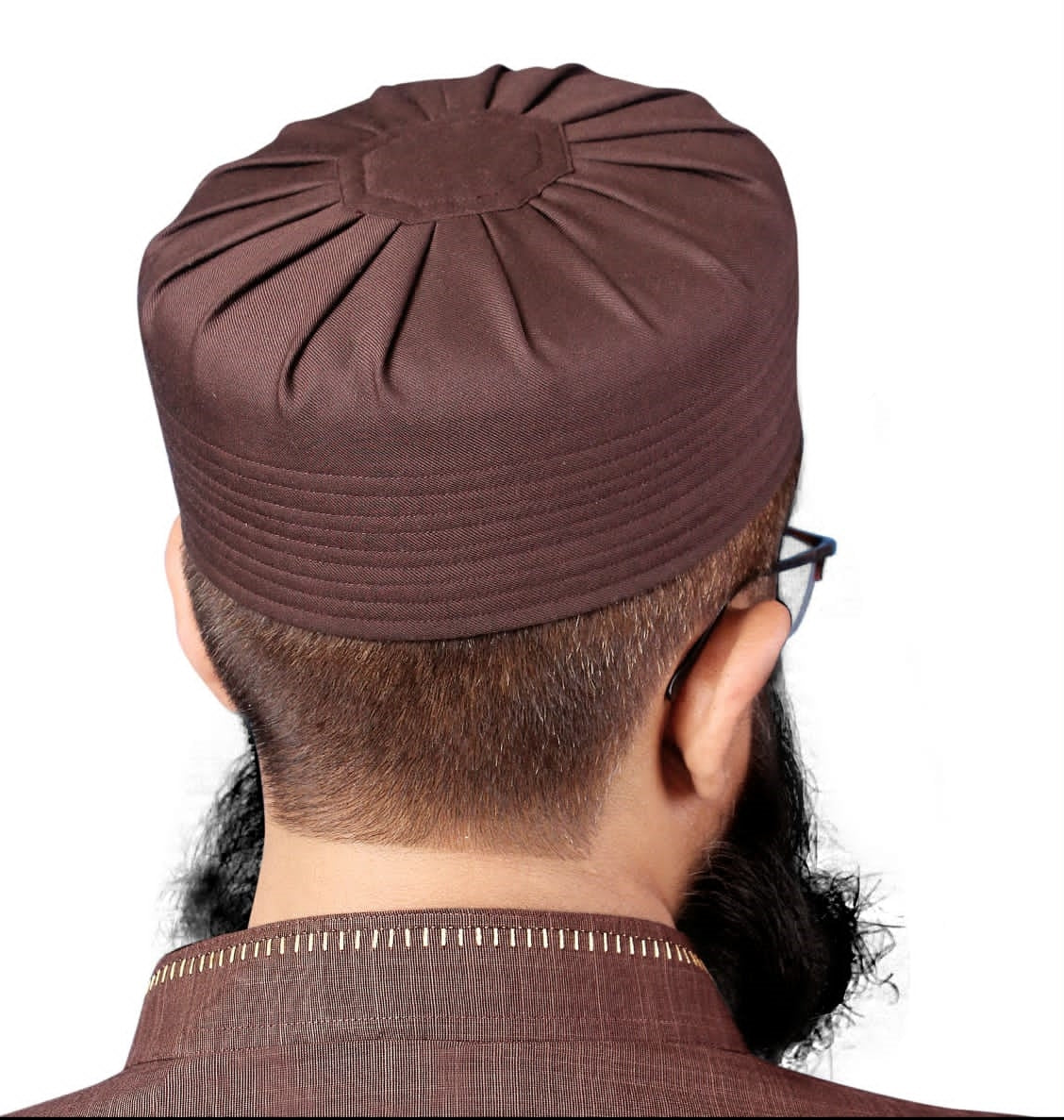 Brown Umar Kufi Classic Daily Namaz Topi