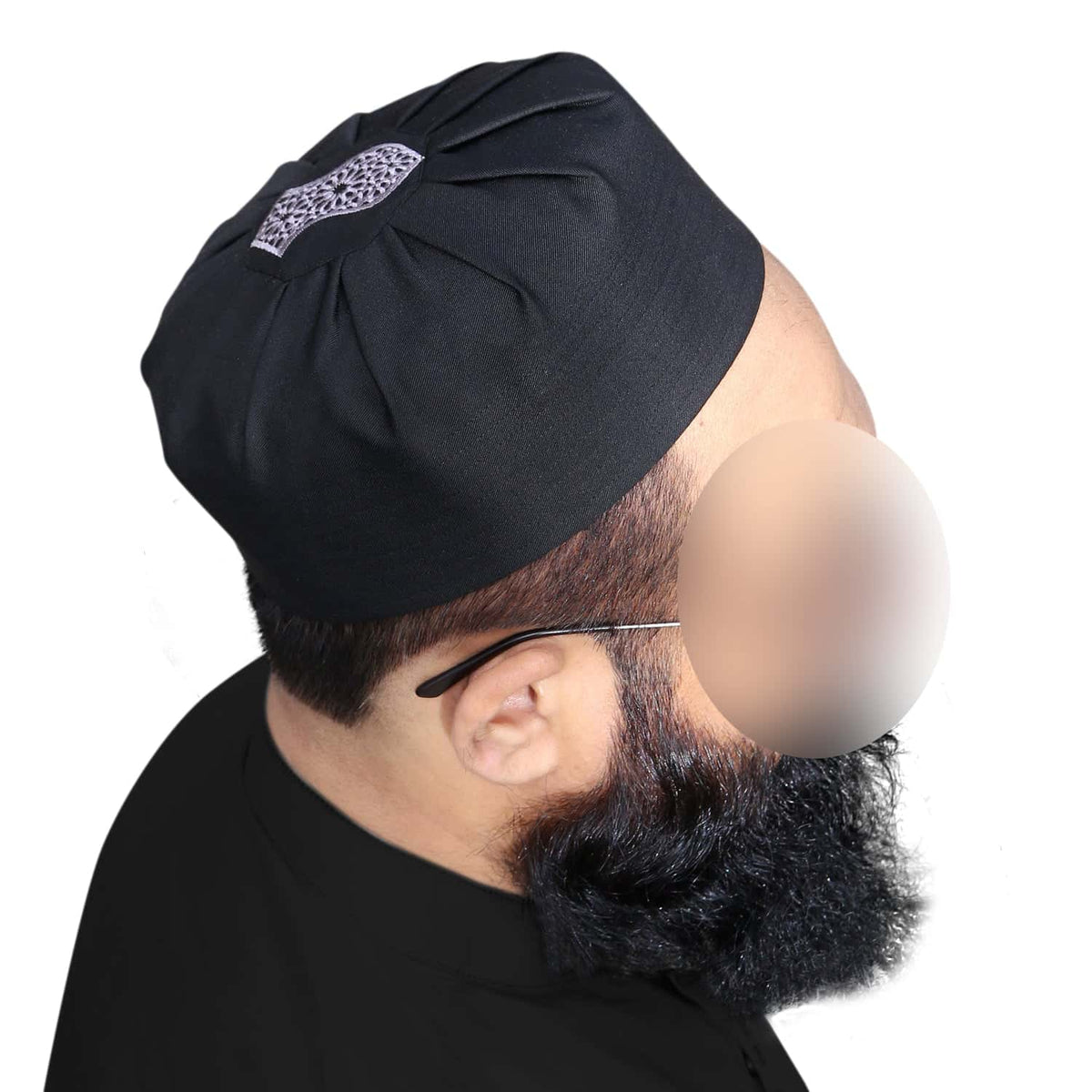 Black Jamal Wool Kufi Premium Winter Islamic Prayer Cap