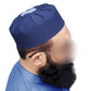 Navy Blue Jamal Wool Kufi Elegant Winter Salah Cap
