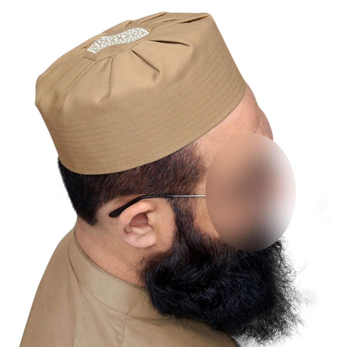 Golden Jamal Wool Kufi Premium Wool Prayer Cap for Men