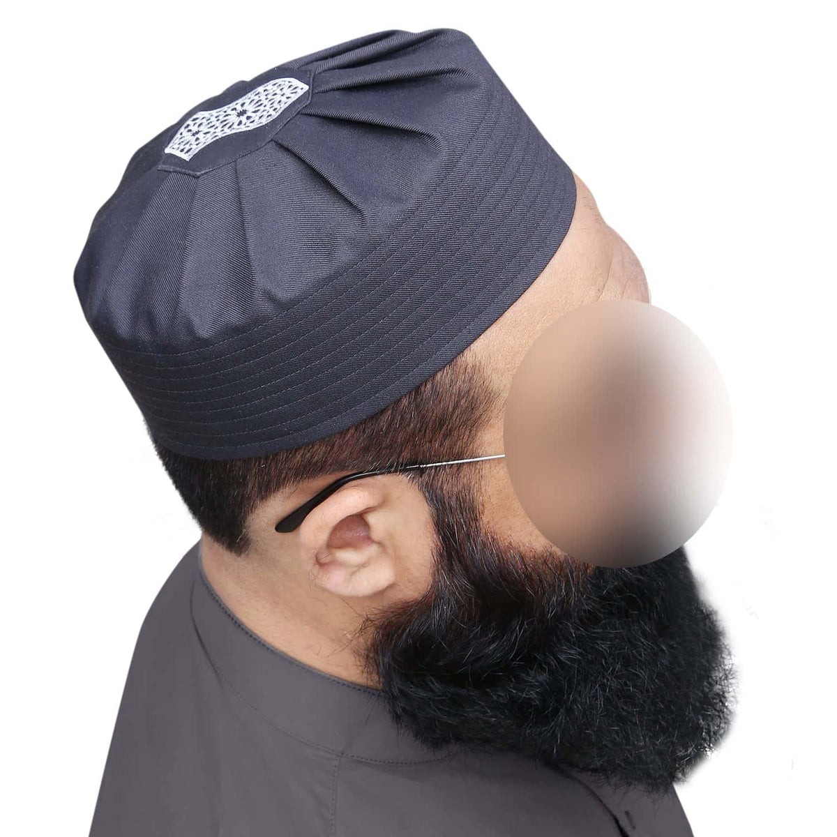 Grey Jamal Wool Kufi Warm Islamic Skull Cap