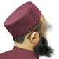 maroon Kufi Premium Islamic Prayer Cap for Men