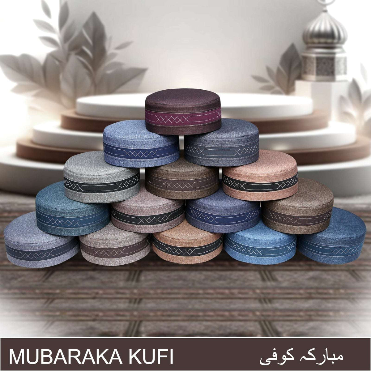 "Muslim Mubaraka Prayer Kufi Hat For Mens Modestile"