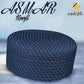 Navy Blue Asmar Kufi Elegant Daily Salah Cap