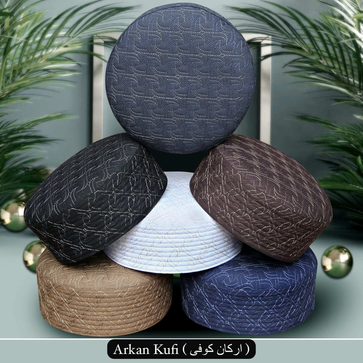 Arkan Kufi Premium Islamic Prayer Cap for Men