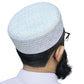 White Arkan Kufi Classic Muslim Namaz Topi