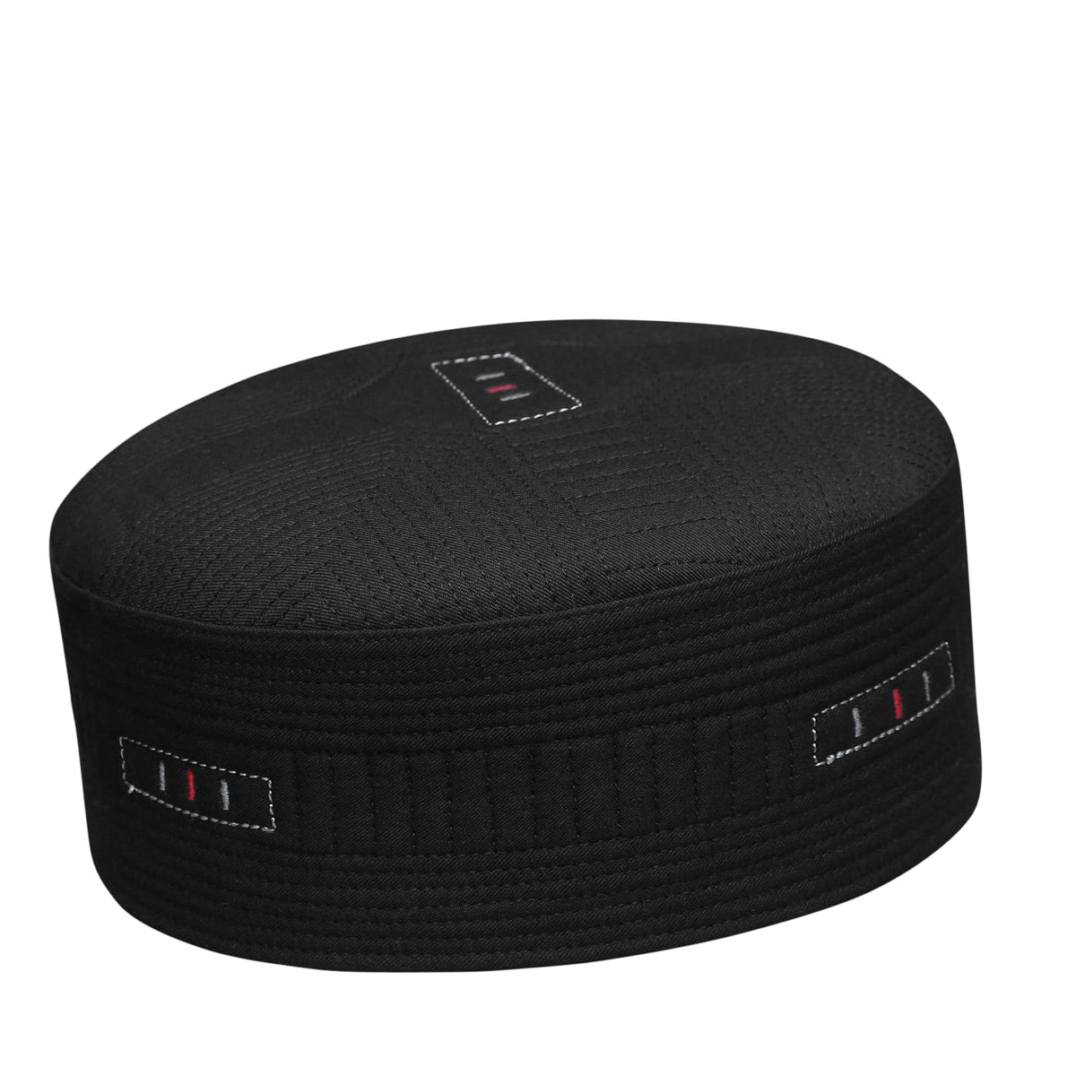 Black Faaris Kufi Premium Islamic Prayer Cap for Men
