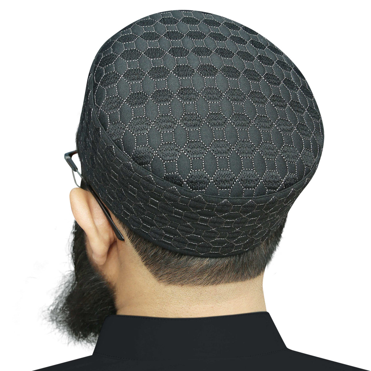 Grey Fayyad Kufi Soft Comfortable Islamic Skull Cap