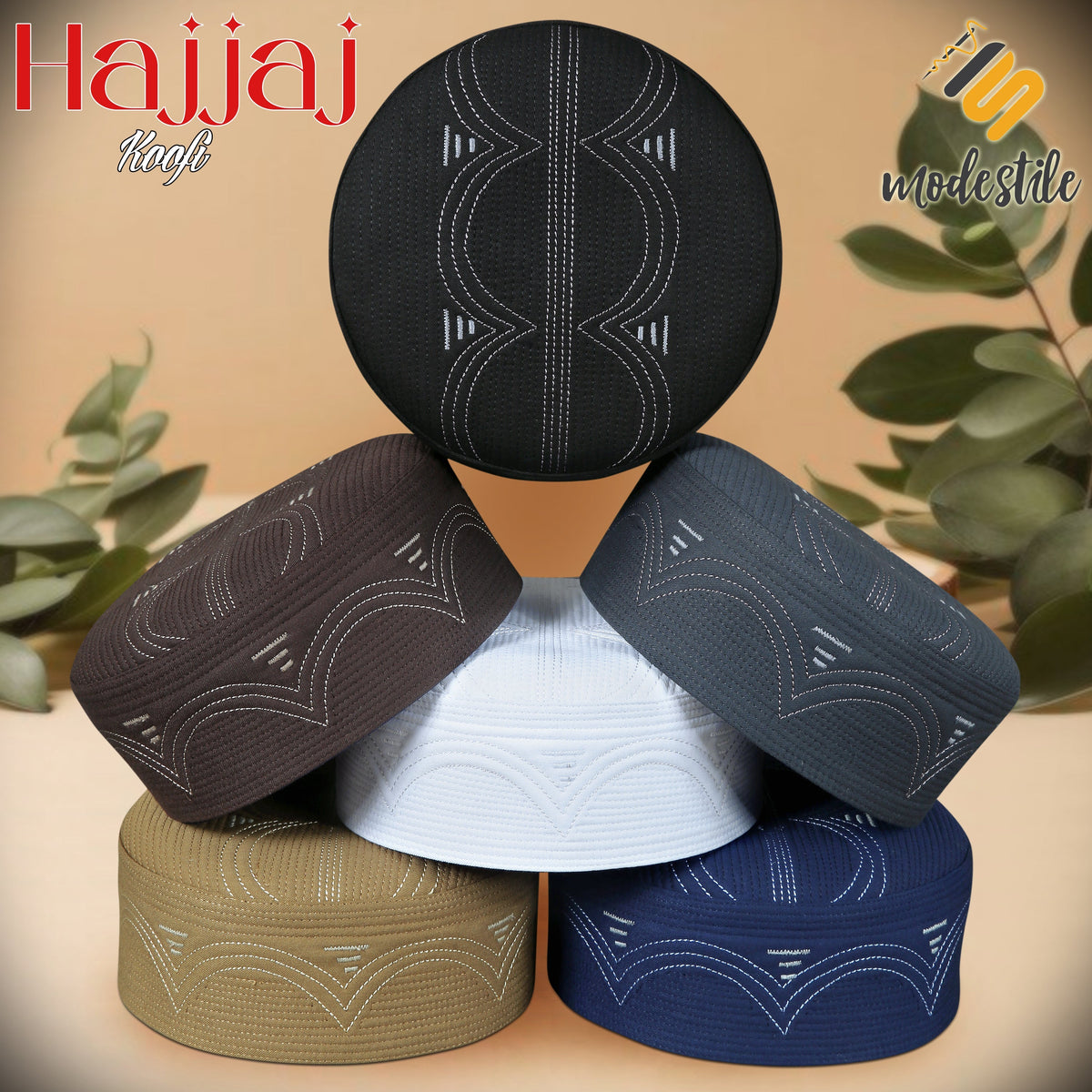 Hajjaj Kufi Premium Islamic Prayer Cap for Men