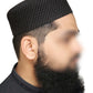 Black Isbagh Kufi Premium Islamic Prayer Cap for Men