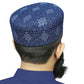 Navy Blue Jisaar Kufi Premium Daily Salah Cap