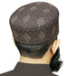 Brown Jisaar Kufi Elegant Traditional Prayer Hat