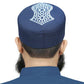 Blue Mujtaba Nalain Kufi Elegant Traditional Prayer Hat