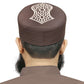 Brown Mujtaba Nalain Kufi Classic Muslim Namaz Topi