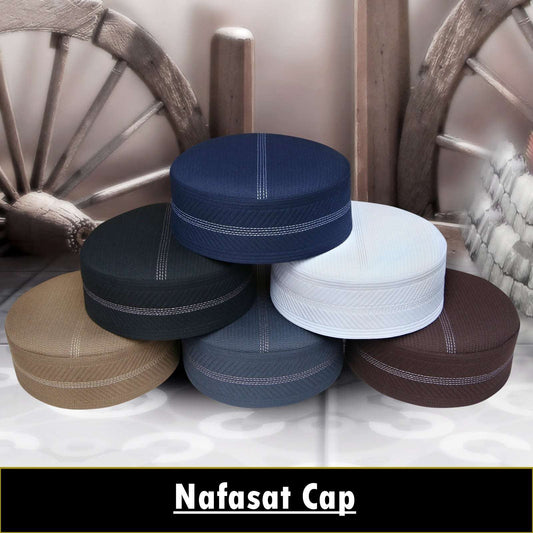 Nafasat Kufi Premium Islamic Prayer Cap for Men
