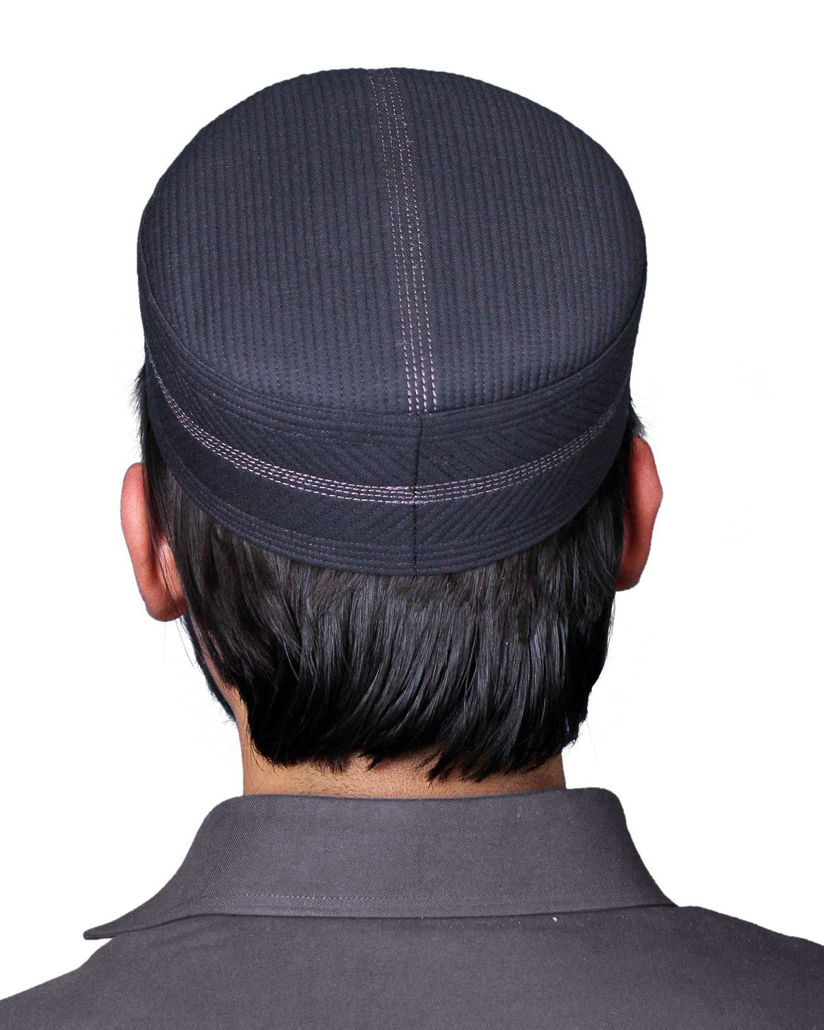 Black Nafasat Kufi Premium Islamic Prayer Cap for Men