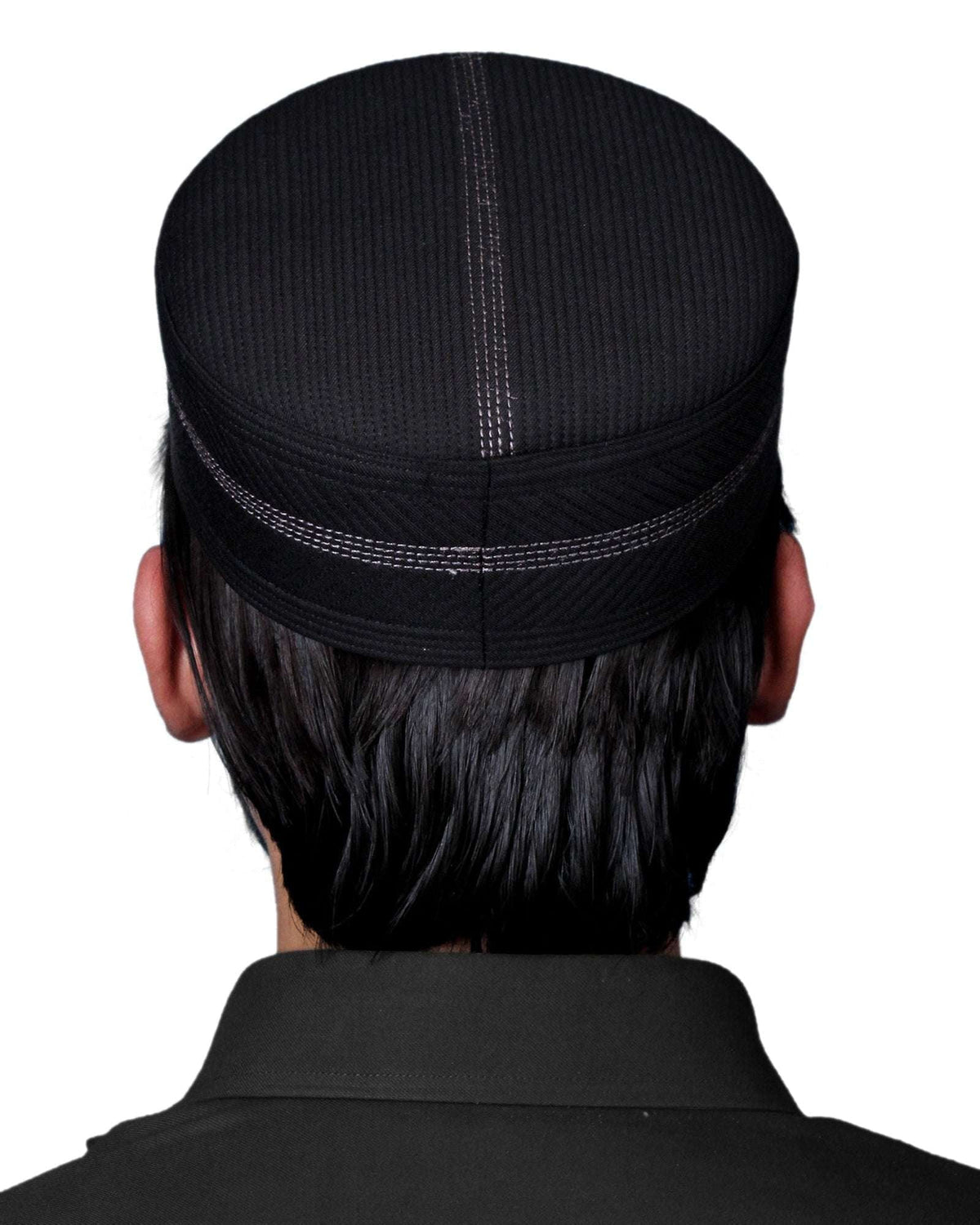 Black Nafasat Kufi Premium Islamic Prayer Cap for Men