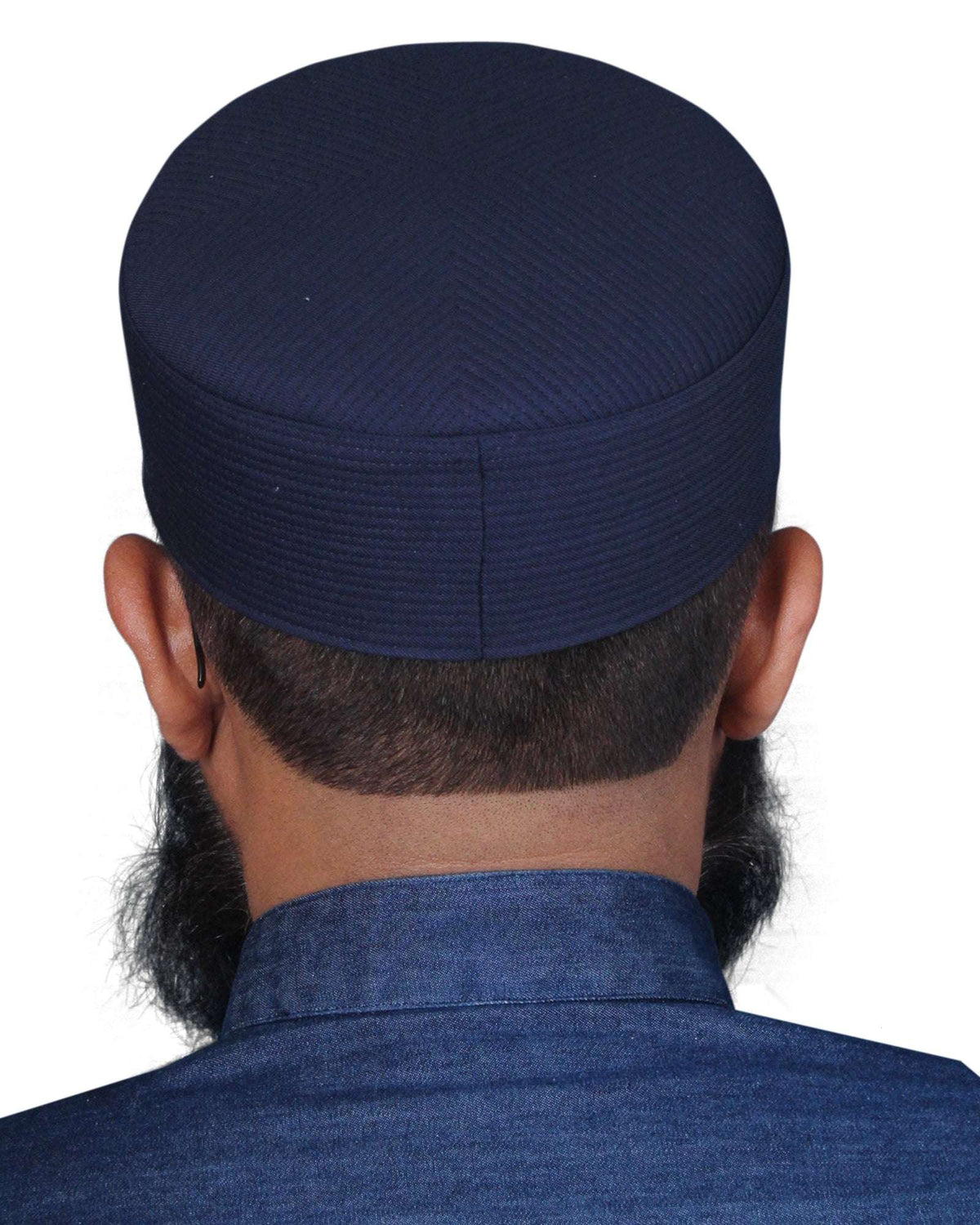 Navy Sirya Kufi Stylish Daily Salah Cap