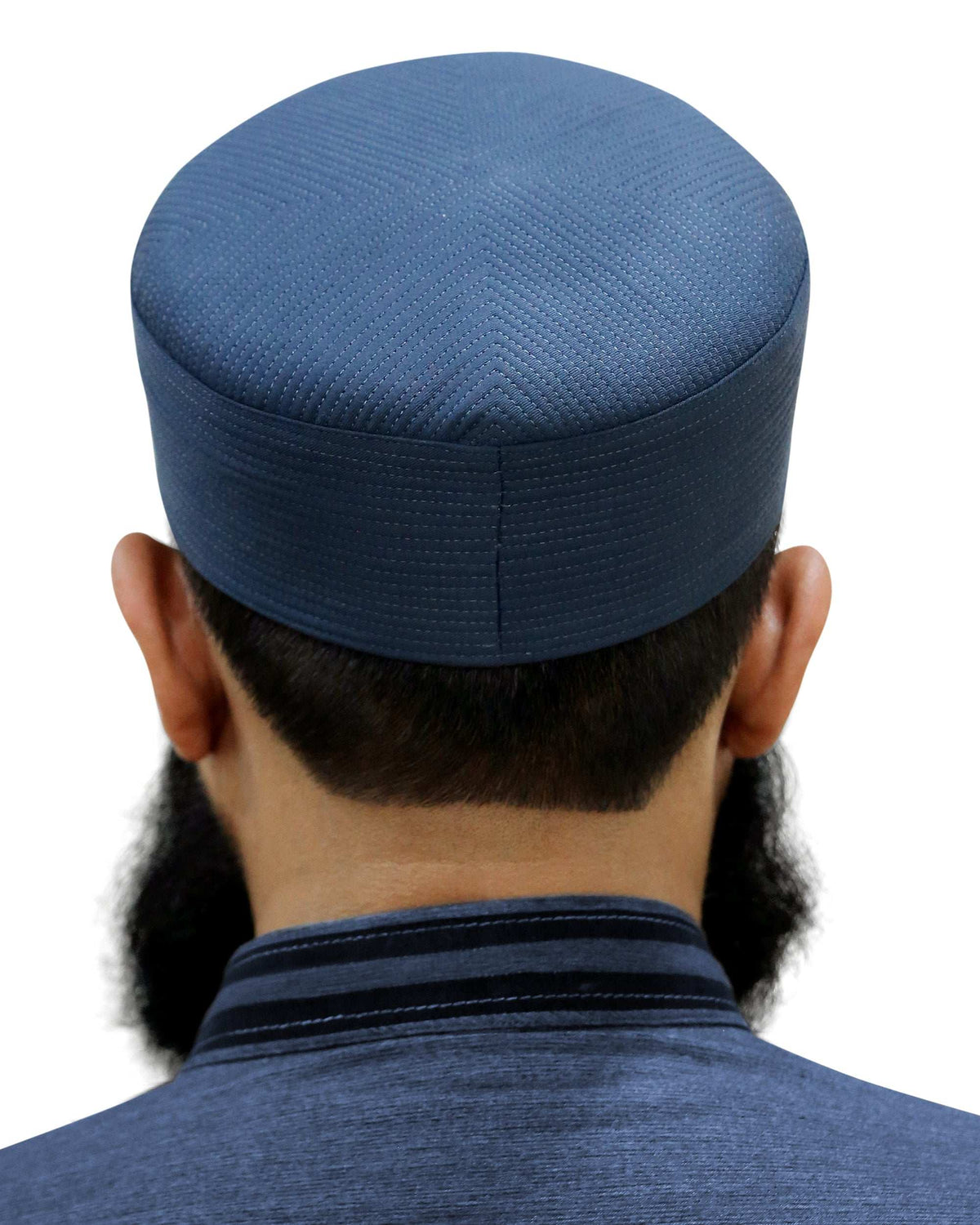 Navy Sirya Kufi Stylish Daily Salah Cap