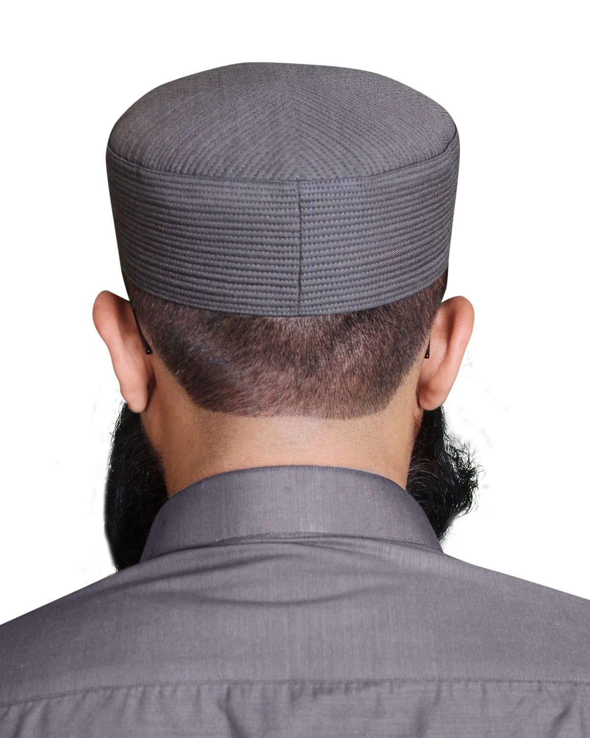 Grey Sirya Kufi Soft Comfortable Islamic Skull Cap