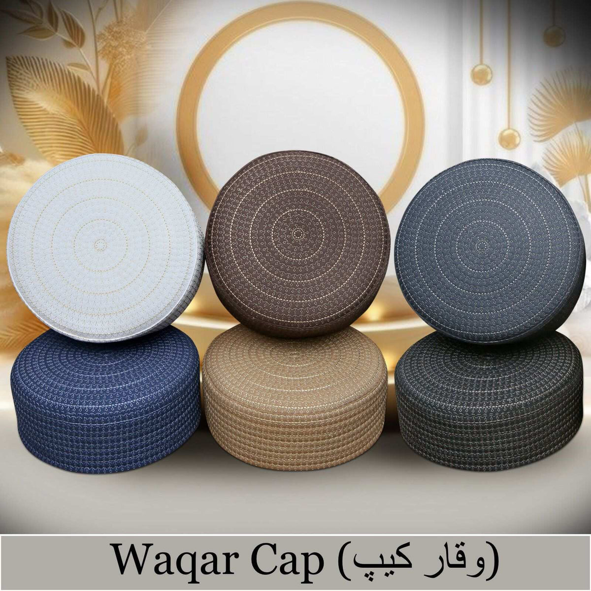 Waqar Kufi Premium Embroidered Islamic Prayer Cap