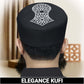 Black Elegance Nalain Pak Kufi Premium Embroidered Prayer Cap