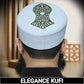 White Elegance Nalain Pak Kufi Premium Traditional Prayer Hat