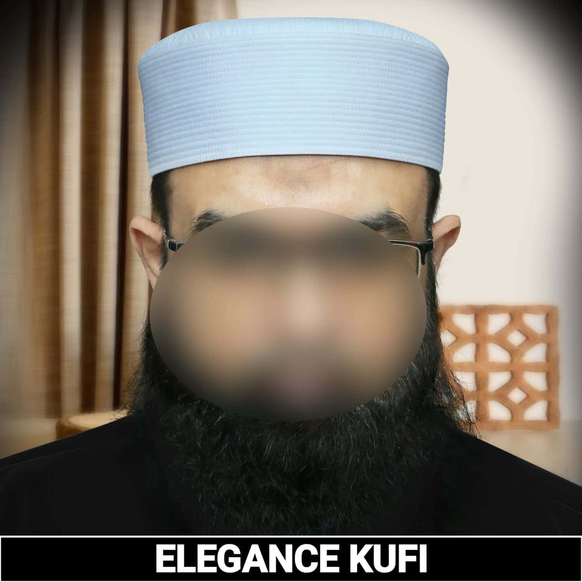 White Elegance Nalain Pak Kufi Premium Traditional Prayer Hat