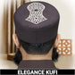 Brown Elegance Nalain Pak Kufi Classic Muslim Prayer Cap