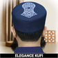 Blue Elegance Nalain Pak Kufi Traditional Islamic Hat