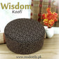 Brown Wisdom Embroidered Nalain Pak Traditional Prayer Cap