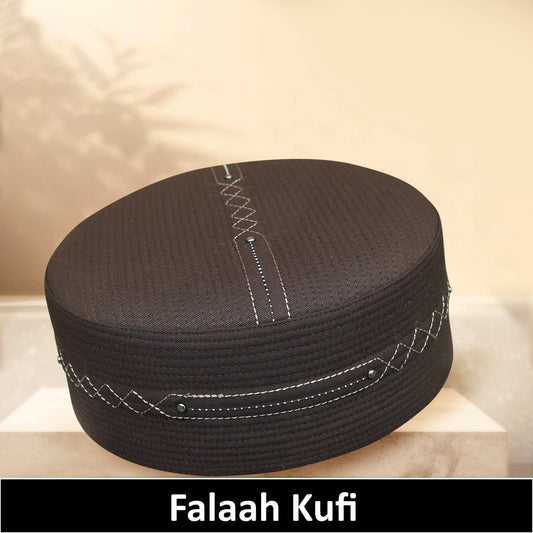 Brown Falah Kufi Classic Daily Namaz Topi