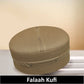 Gold Falah Kufi Premium Embroidered Islamic Cap
