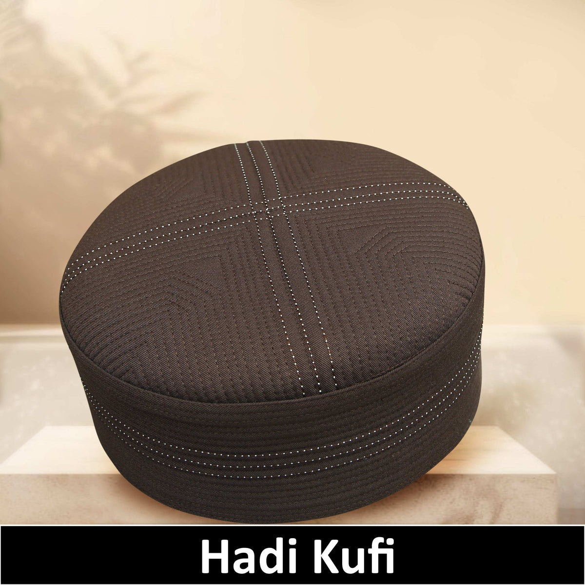 Brown Hadi Kufi Classic Daily Salah Cap