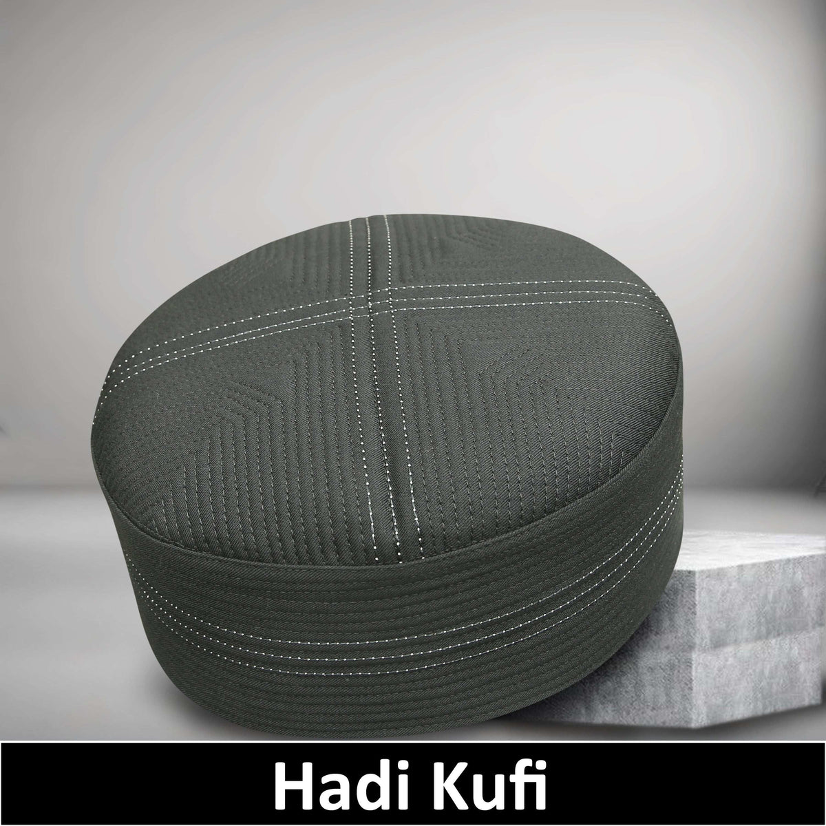 Grey Hadi Kufi Soft Comfortable Namaz Topi