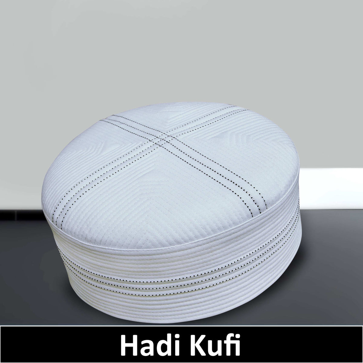 White Hadi Kufi Refined Muslim Prayer Cap