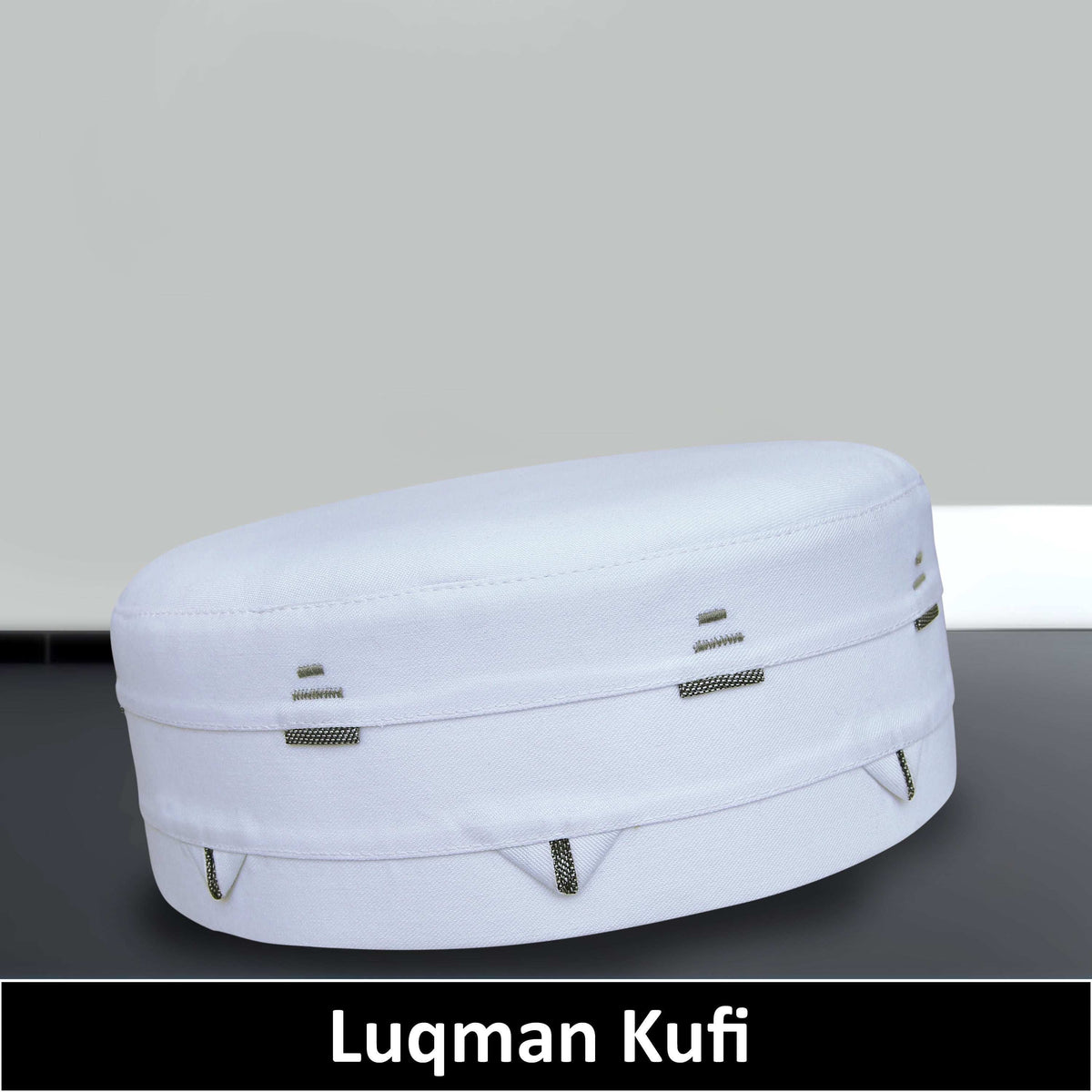 White Luqman Kufi Classic Muslim Namaz Topi