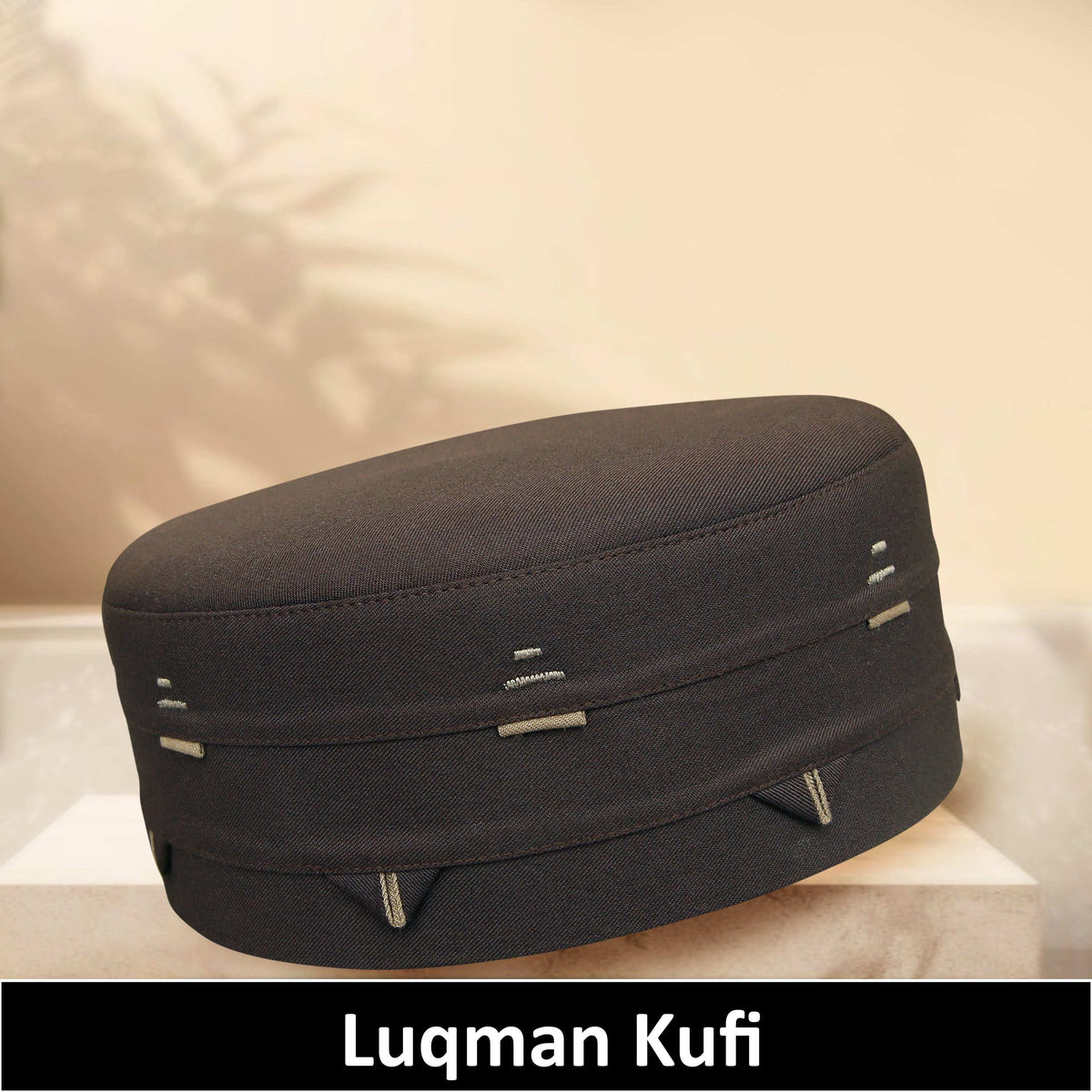 Brown Luqman Kufi Elegant Traditional Prayer Hat