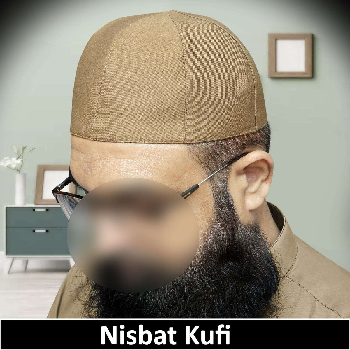 "Muslim Nisbat Prayer Kufi Hat for Men – Islamic Traditional Cap"