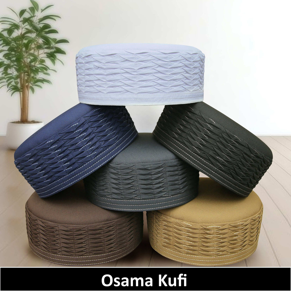 Usama Kufi Premium Islamic Prayer Cap for Men