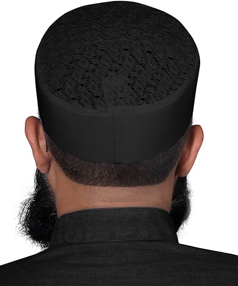 Black Jamal Summer Kufi Lightweight Islamic Prayer Cap