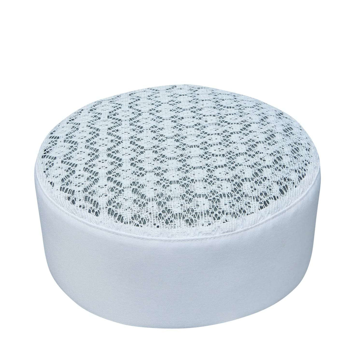 White Jamal Summer Kufi Classic Lightweight Namaz Topi