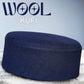 Navy Blue Jamal Wool Kufi Elegant Winter Salah Cap