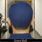 Navy Blue Grace Kufi Elegant Daily Salah Cap