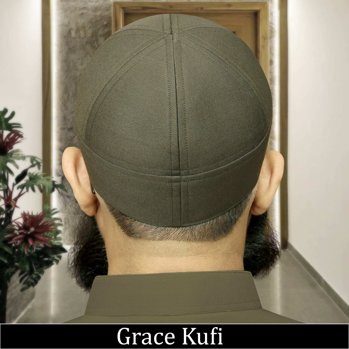 Brown Grace Brimless Kufi Traditional Islamic Prayer Hat