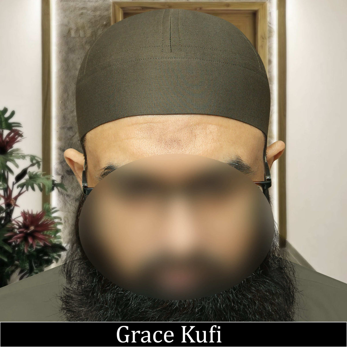 Brown Grace Brimless Kufi Traditional Islamic Prayer Hat
